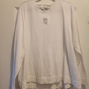 J. Crew Classic White Crewneck Top